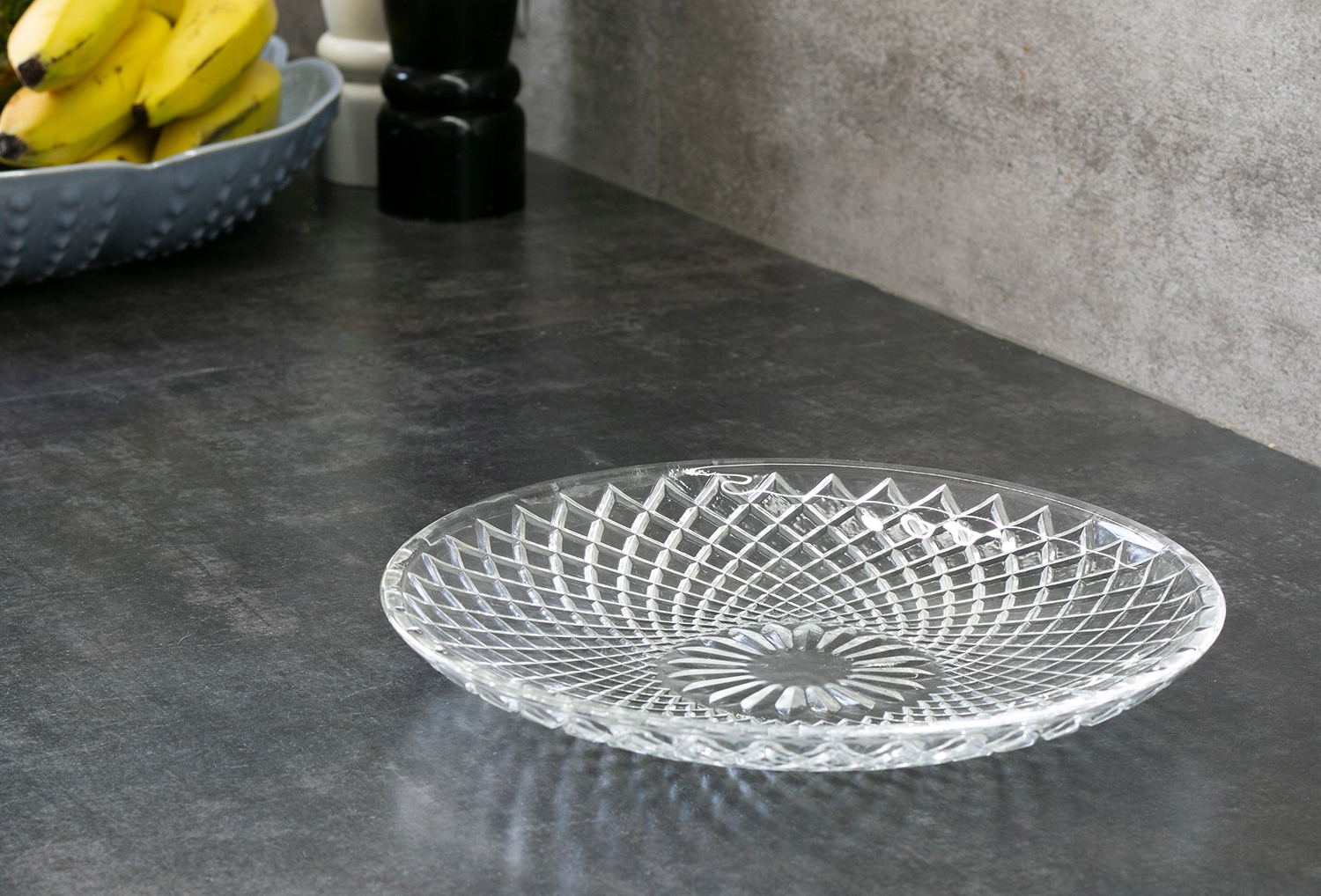 PATERA SZKLANA retro przezroczysta śr. 25cm Kod producenta 8471-42