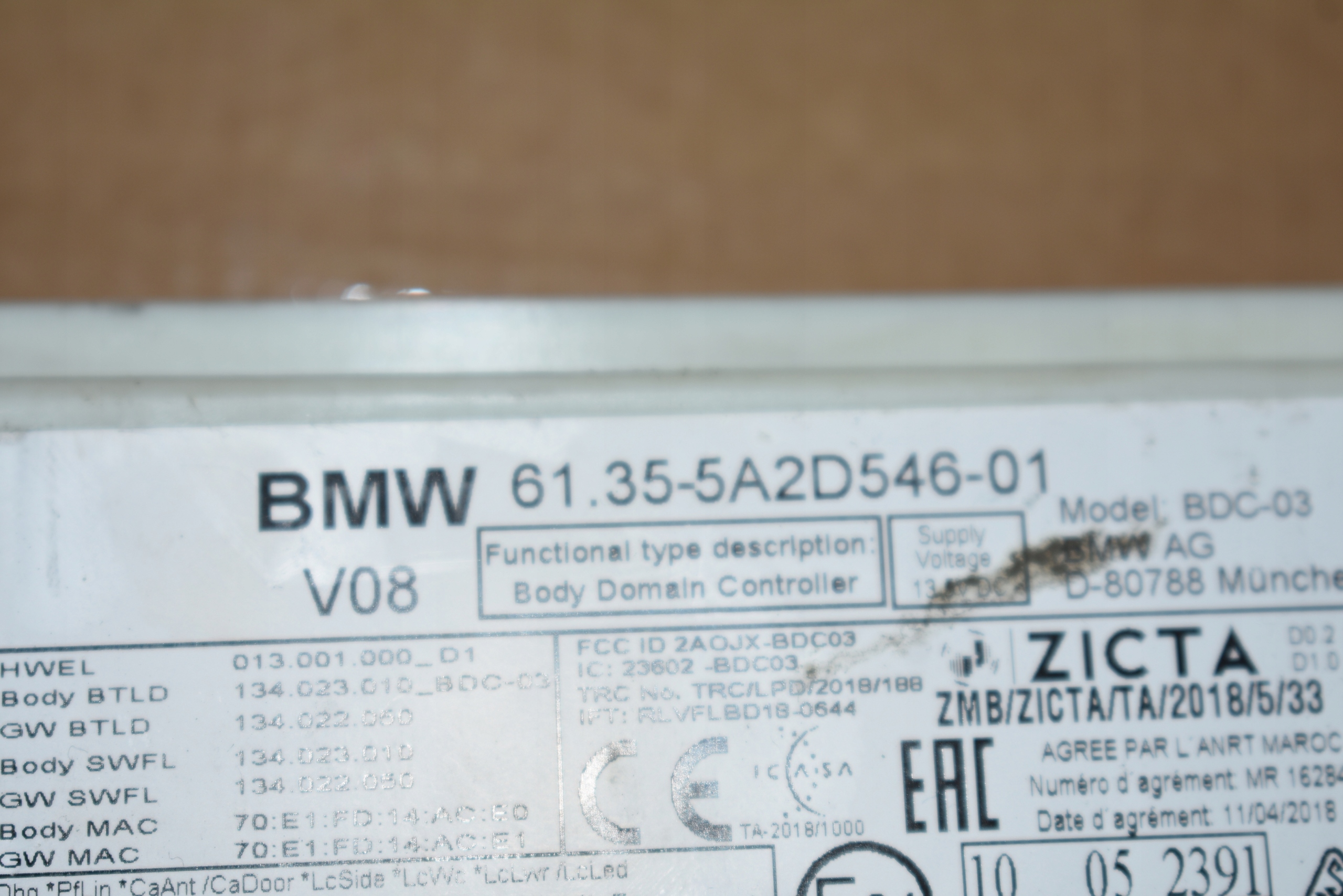 IDEALNY Unité commande confort BCM BMW G05 G06 G07 1