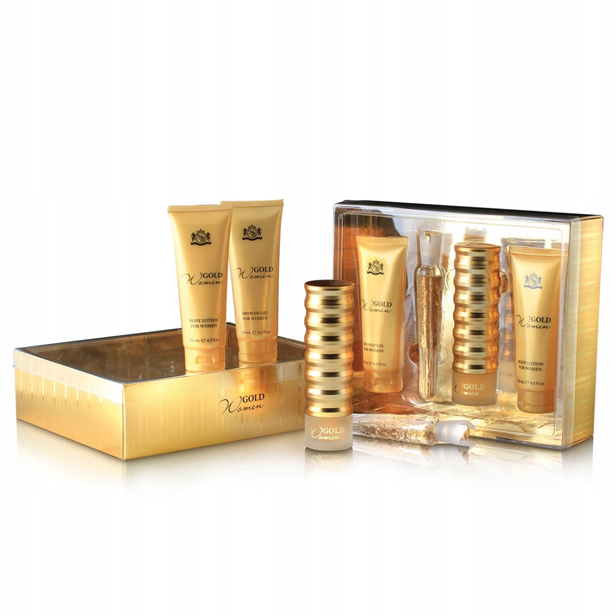 NEW BRAND> WOMEN SET LUXURY 4 (EDP 100ML+EDP 15ML+BALZAM 130ML+SG 130ML)