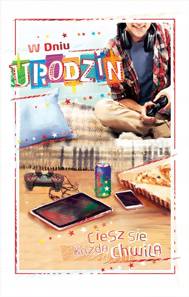 

Kartka urodzinowa dla Nastolatka Gracza luz ICG4