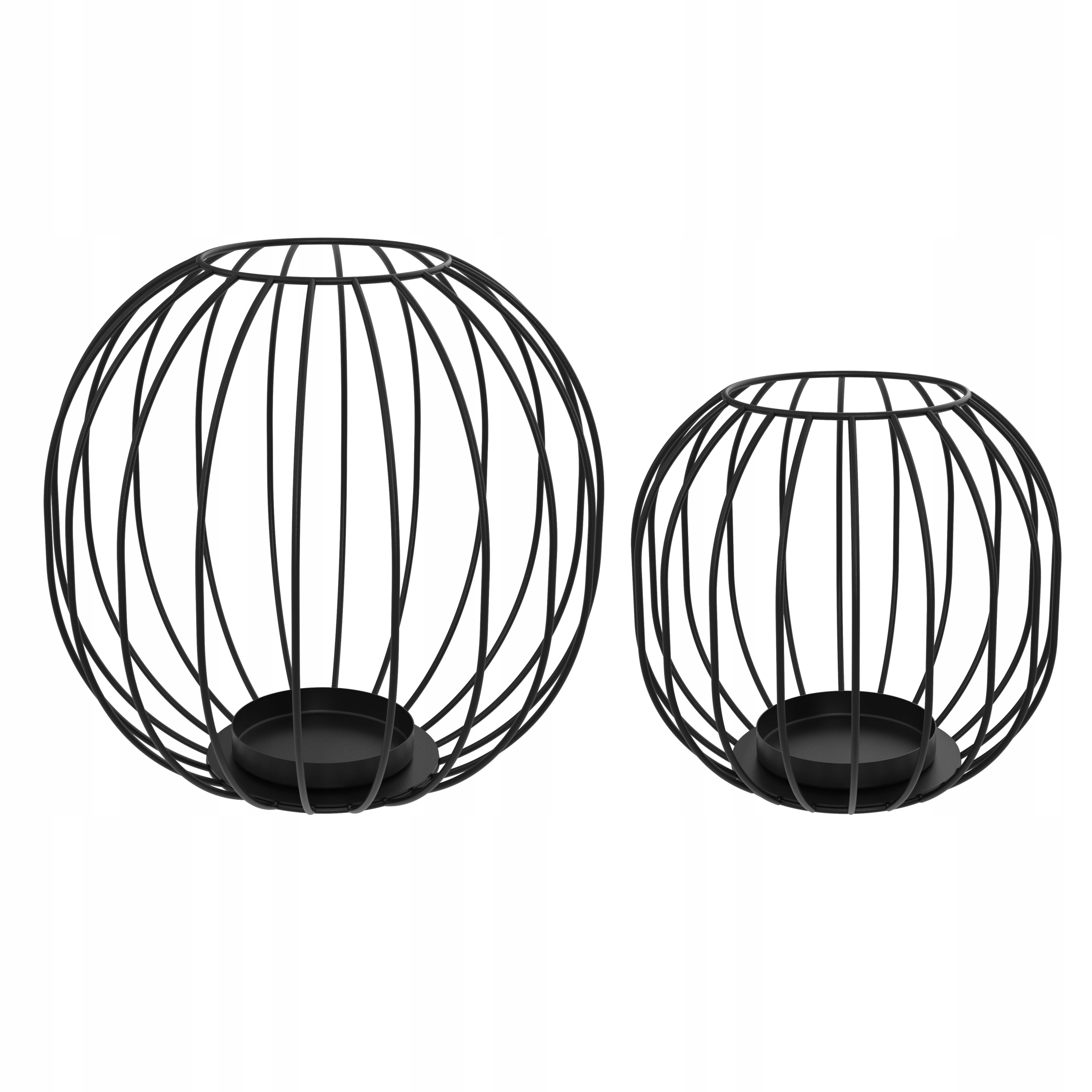 

Lampiony świeczniki metalowe Loft zestaw 2 szt.