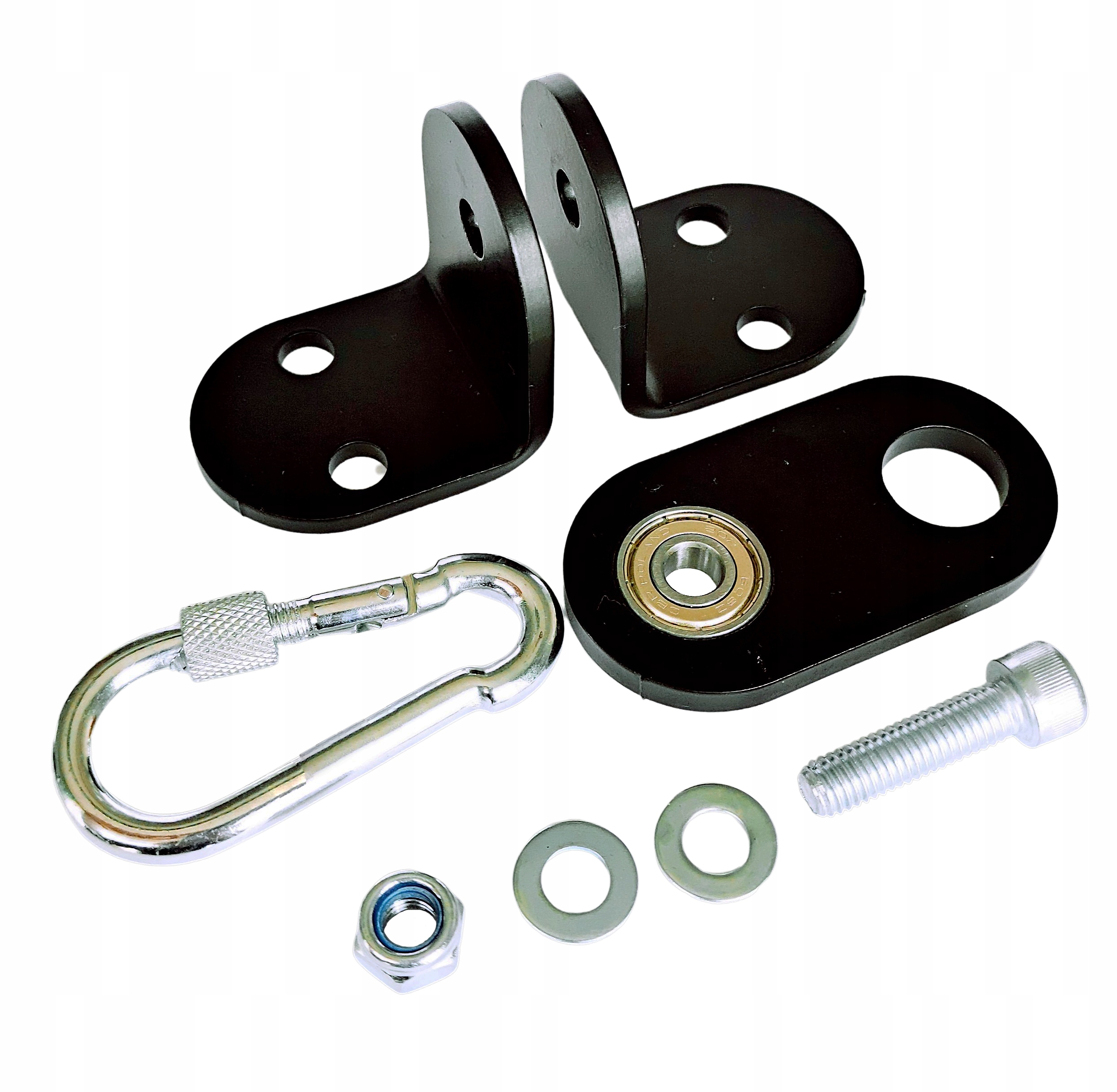 Uchwyty huśtawki z ŁOŻYSKIEM, mocowanie, huśtawka zawiesia uchwyty MOCNE Kolor czarny