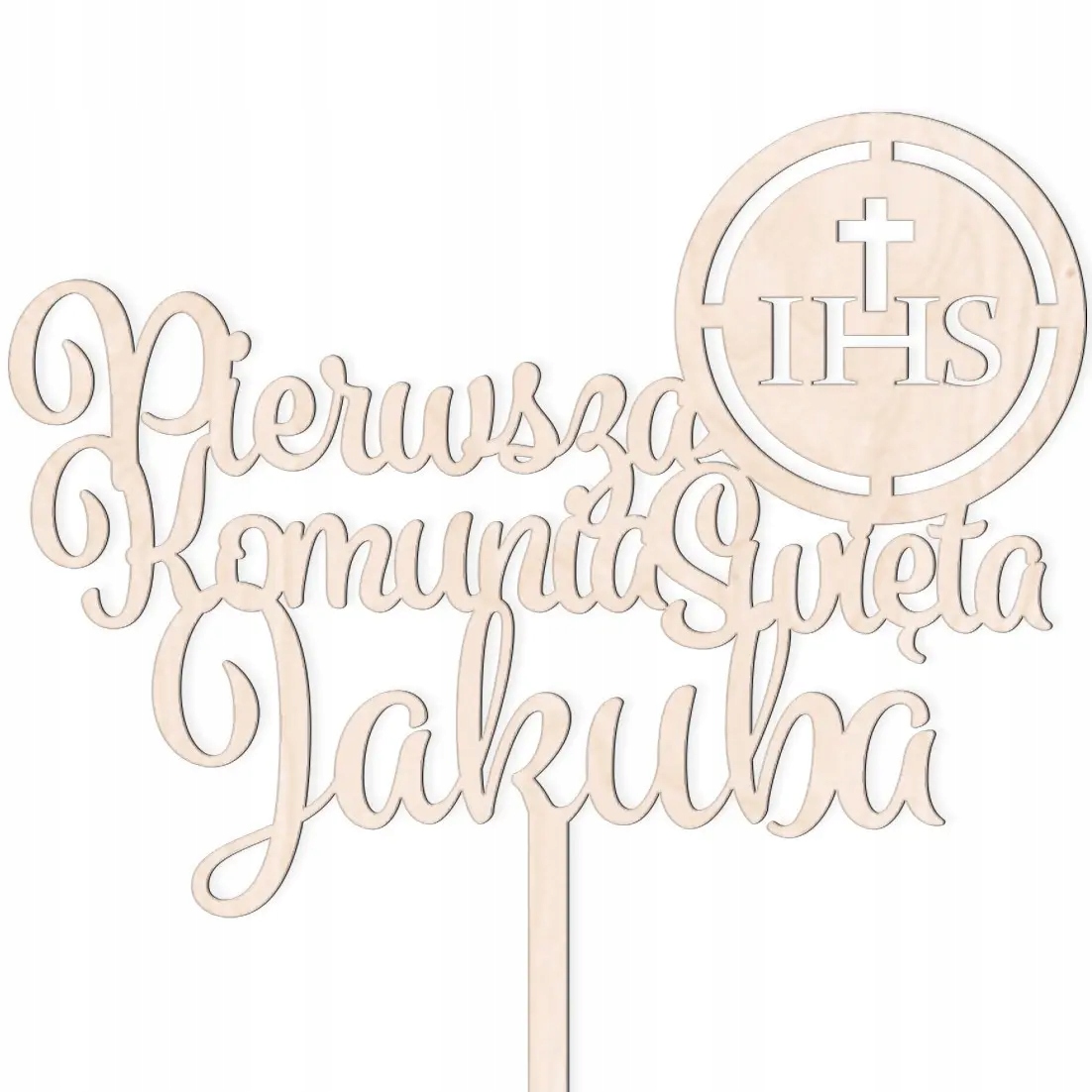 

Topper Na Tort Pierwsza Komunia Święta Dekor Napis
