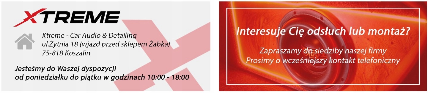 Głośniki samochodowe Excursion SHX-8M 20CM 200MM 100W RMS XTREME Koszalin Model SHX-8M