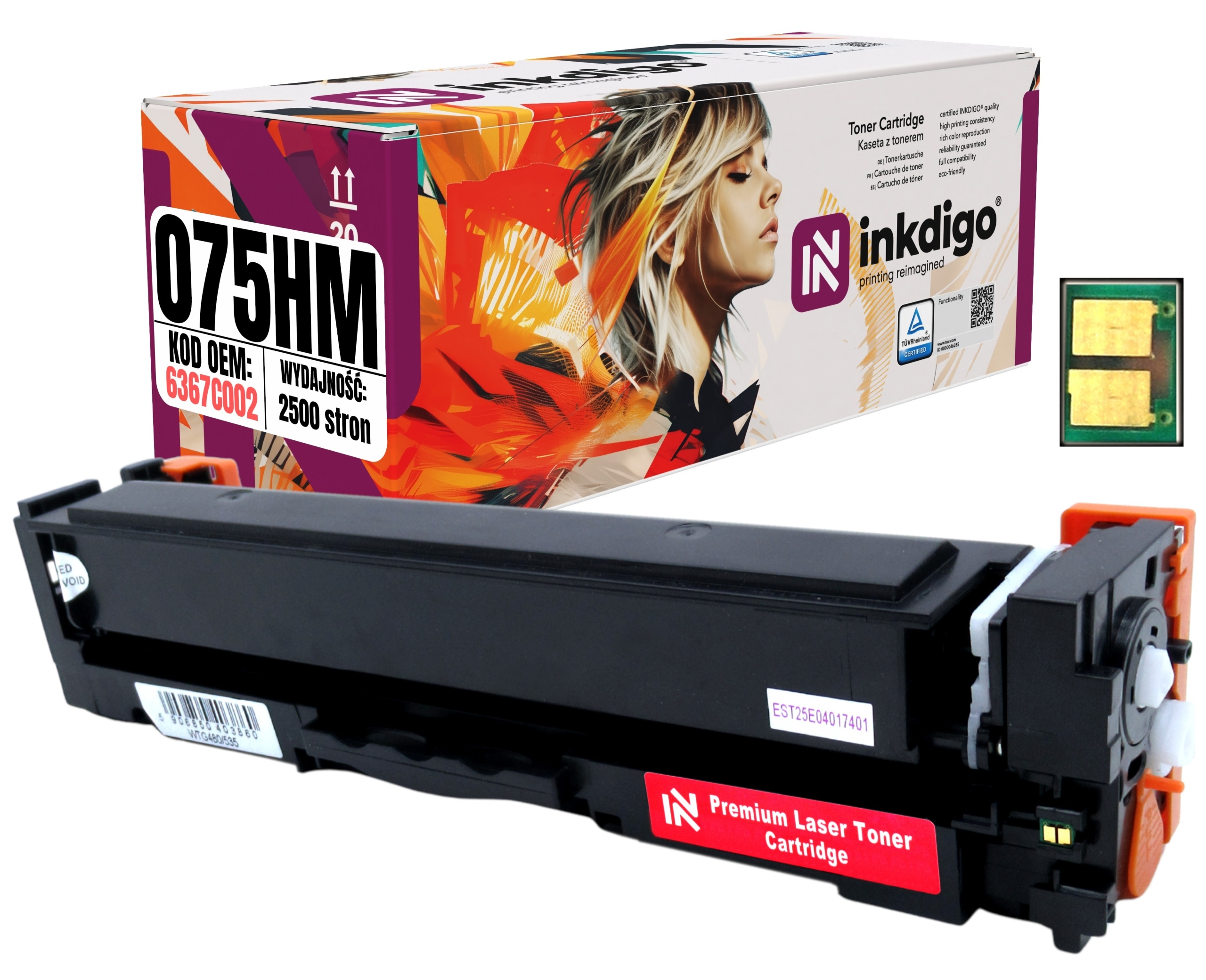 Náhradní náplň 075HM pro tiskárny Canon i-SENSYS LBP-646Cdw MF664Cdw MF667Cdw