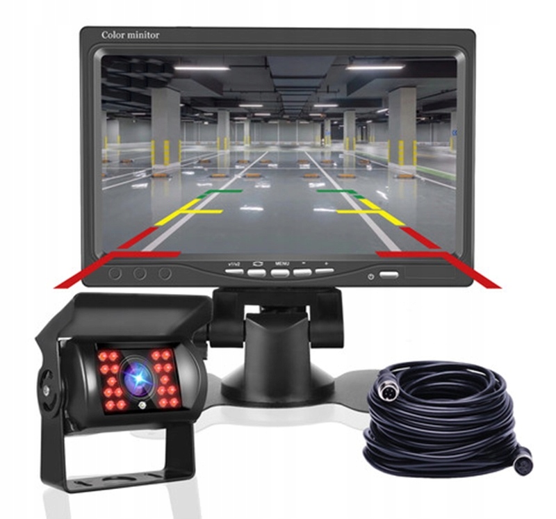 Couvací Kamera Monitor 7palcový Tft LCD Bus 10 m 12V/24V Držák