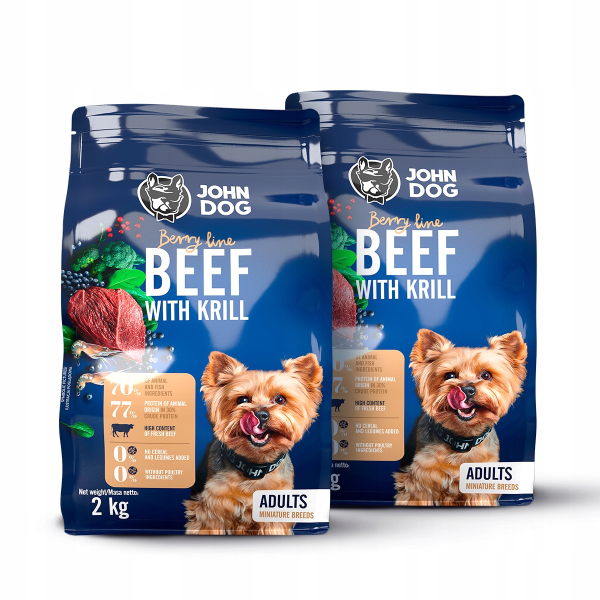 John Dog karma Wołowina z krylem mini rasy 2x2kg 11425961026 Allegro.pl