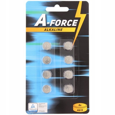 

Nowe baterie guzikowe AG13 A-force alkaliczne 8szt