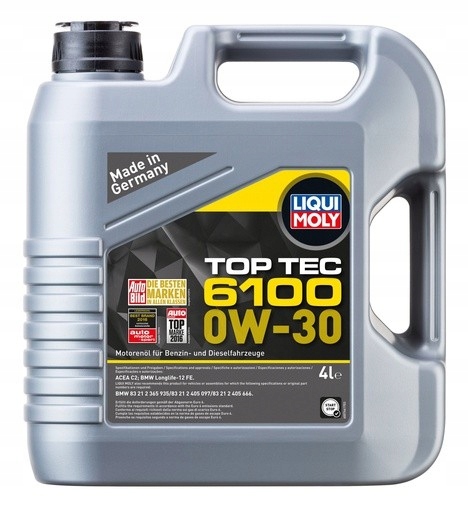 Olej silnikowy 0W-30 Liqui Moly Top Tec 6100 wysoka wydajność