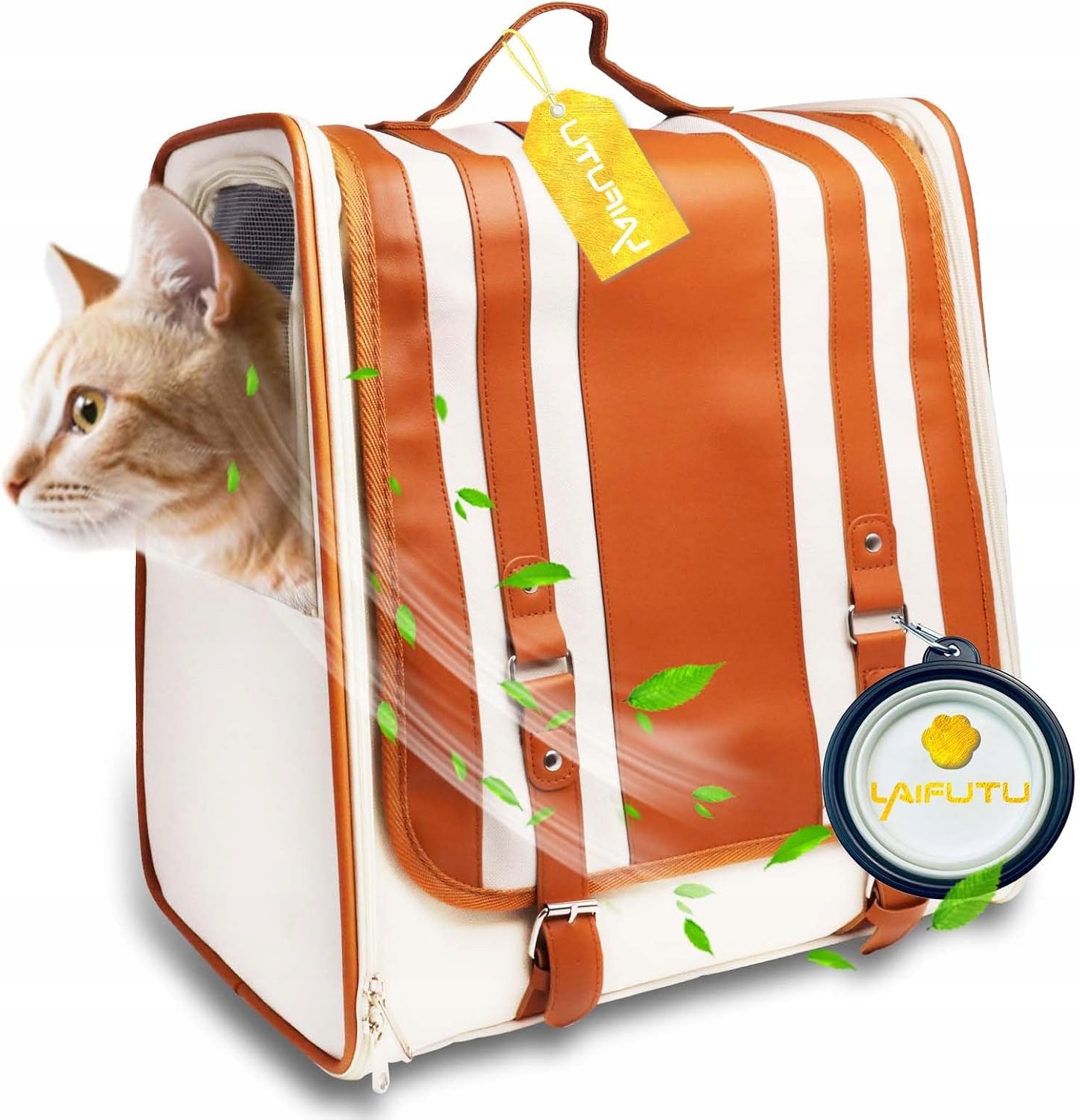 Levně Batoh Pro Kočky do 14 kg skládací odvětrávací miska do auta