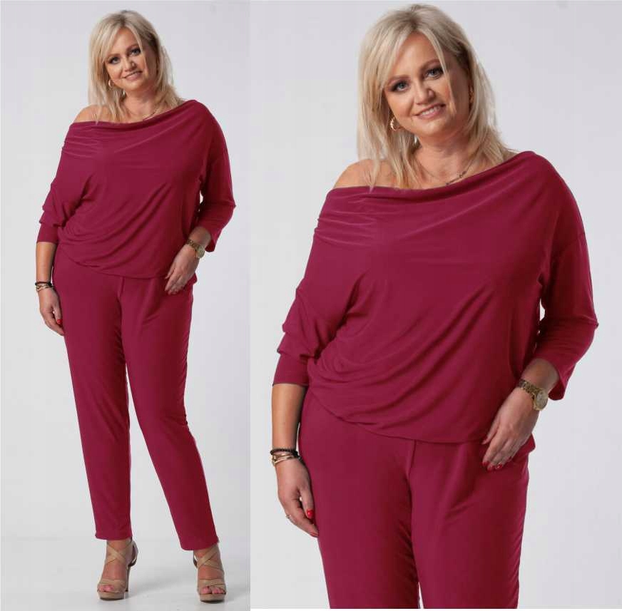 Elegantní zeštíhlující kombinéza na Svatební Hostina Plus Size (48-54) tu 52 6XL