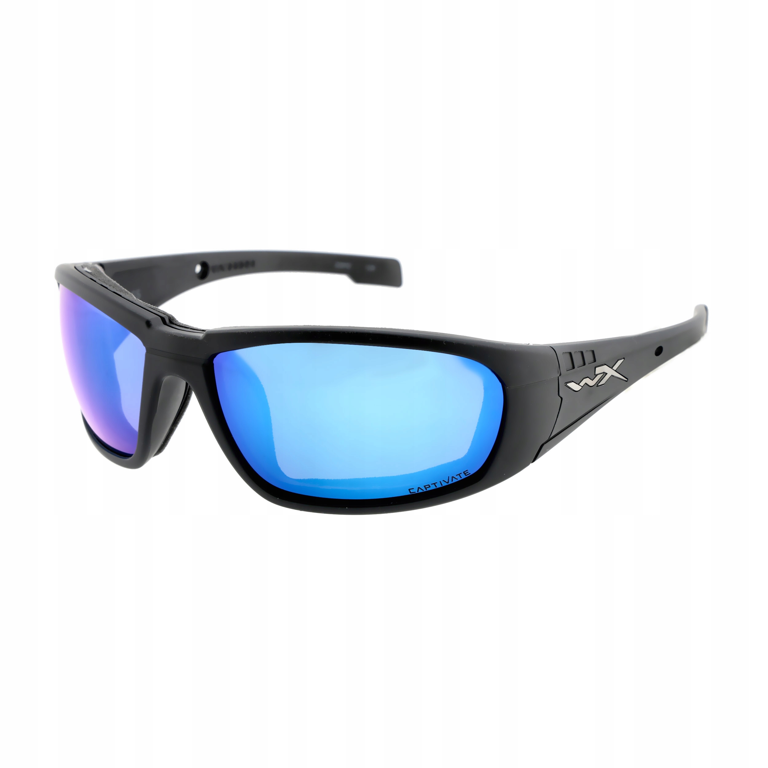 Okulary polaryzacyjne Wiley X Boss Captivate CCBOS09 blue mirror, czarne