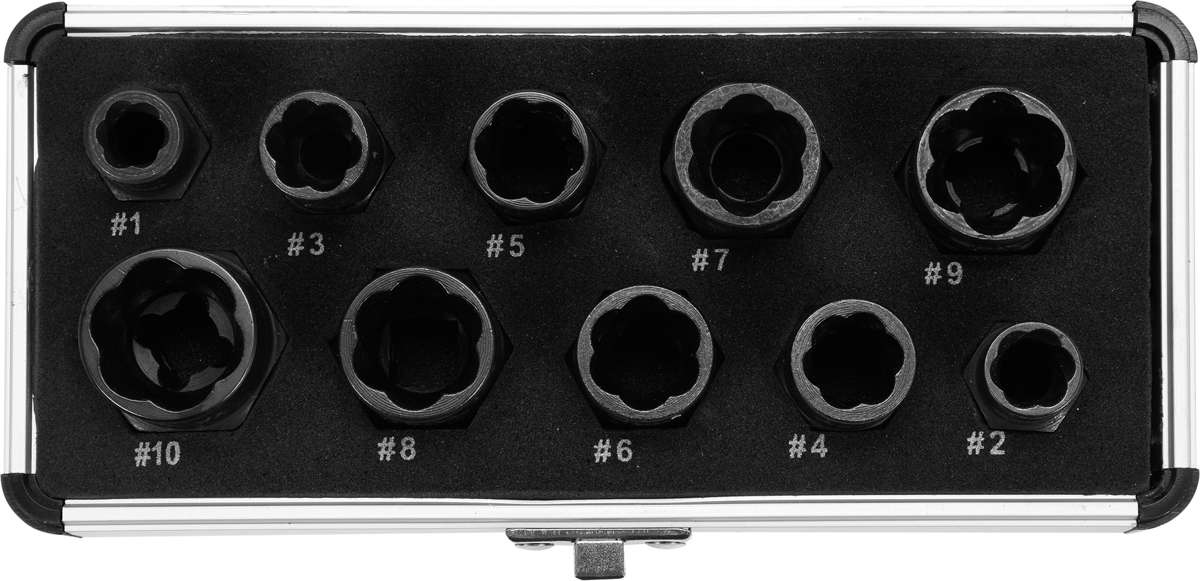 YATO WYKRĘTAKI DO ZERWANYCH URWANYCH USZKODZONYCH OBROBIONYCH ŚRUB 10SZT Liczba elementów w zestawie 10