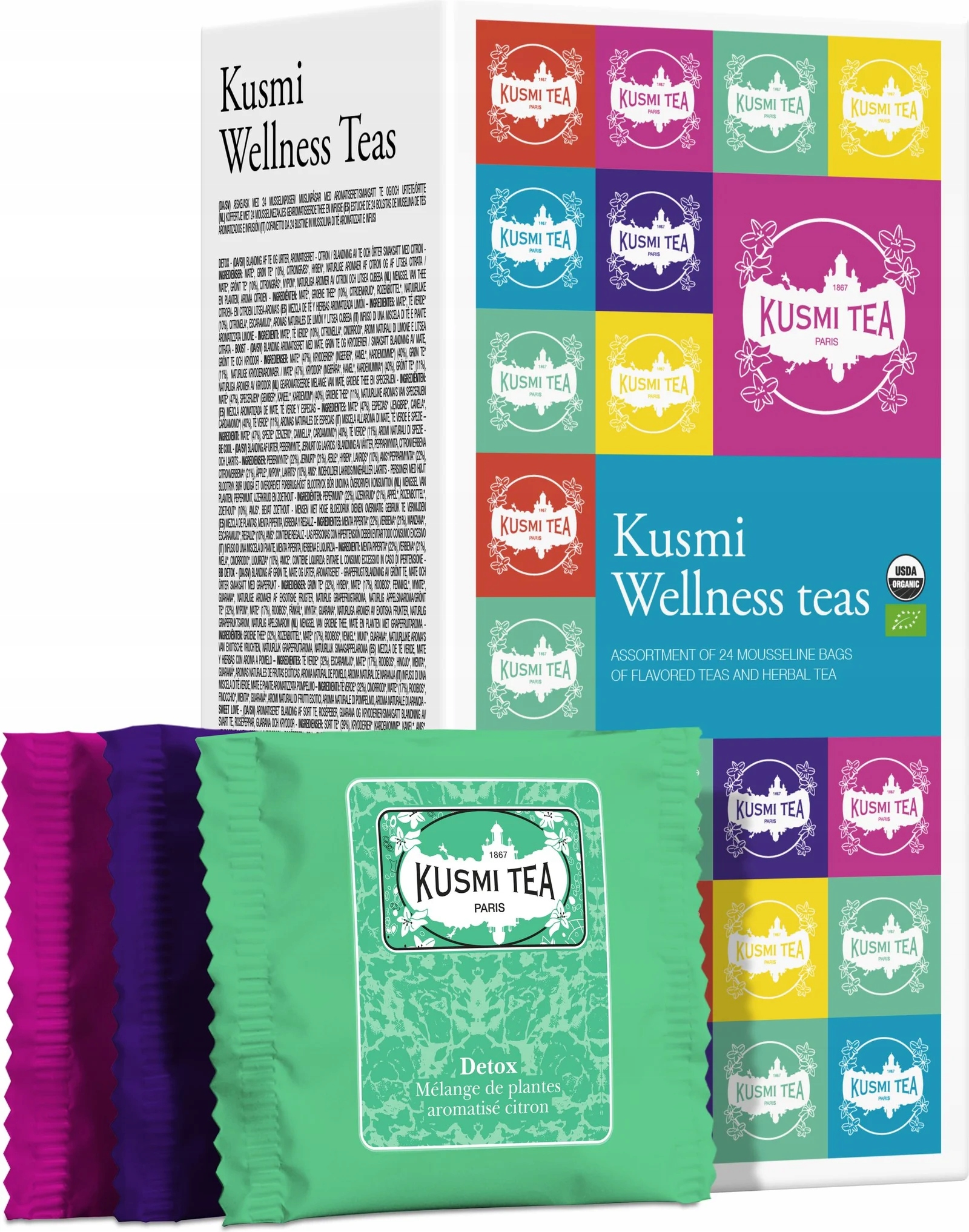 Kusmi Tea Zestaw Wellness w Kopertach 24 Saszetki