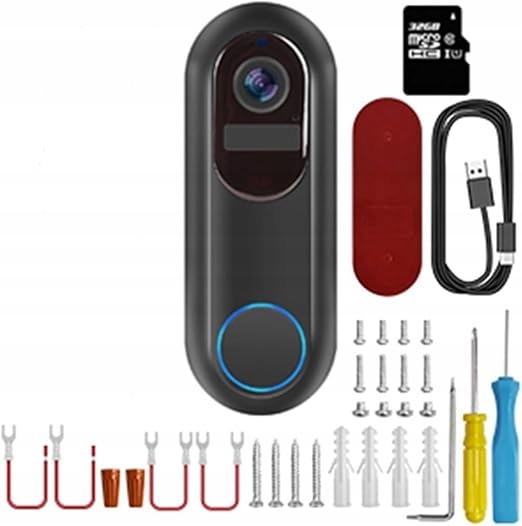 Bezdrôtový zvonček s kamerou Ucocare 10000mA 32Gb, nočné videnie, IP66