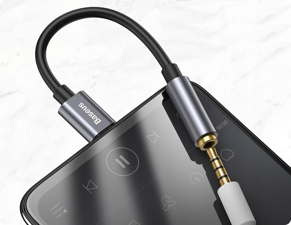 BASEUS ADAPTER PRZEJŚCIÓWKA AUDIO USB-C TYP-C - MINI JACK 3.5MM AUX DAC Stan opakowania oryginalne
