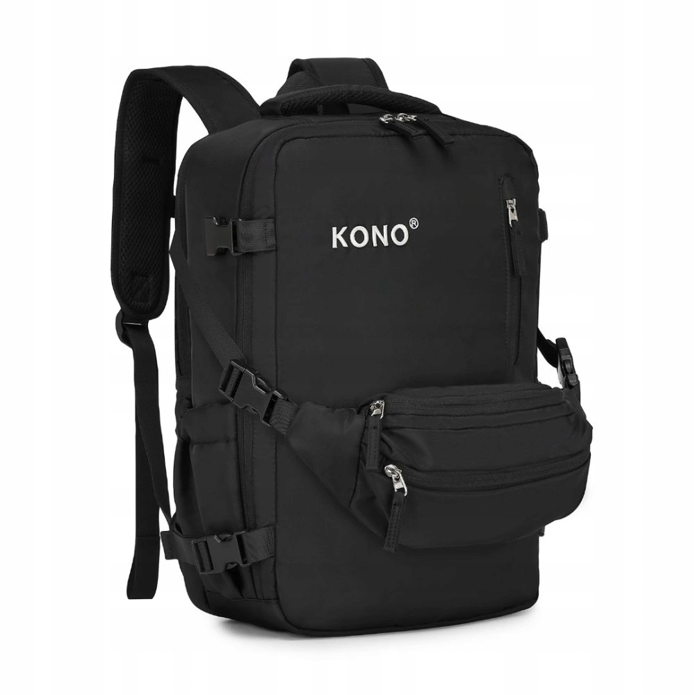 Kono Ultimate cestovní batoh s ledvinkou 19L černá