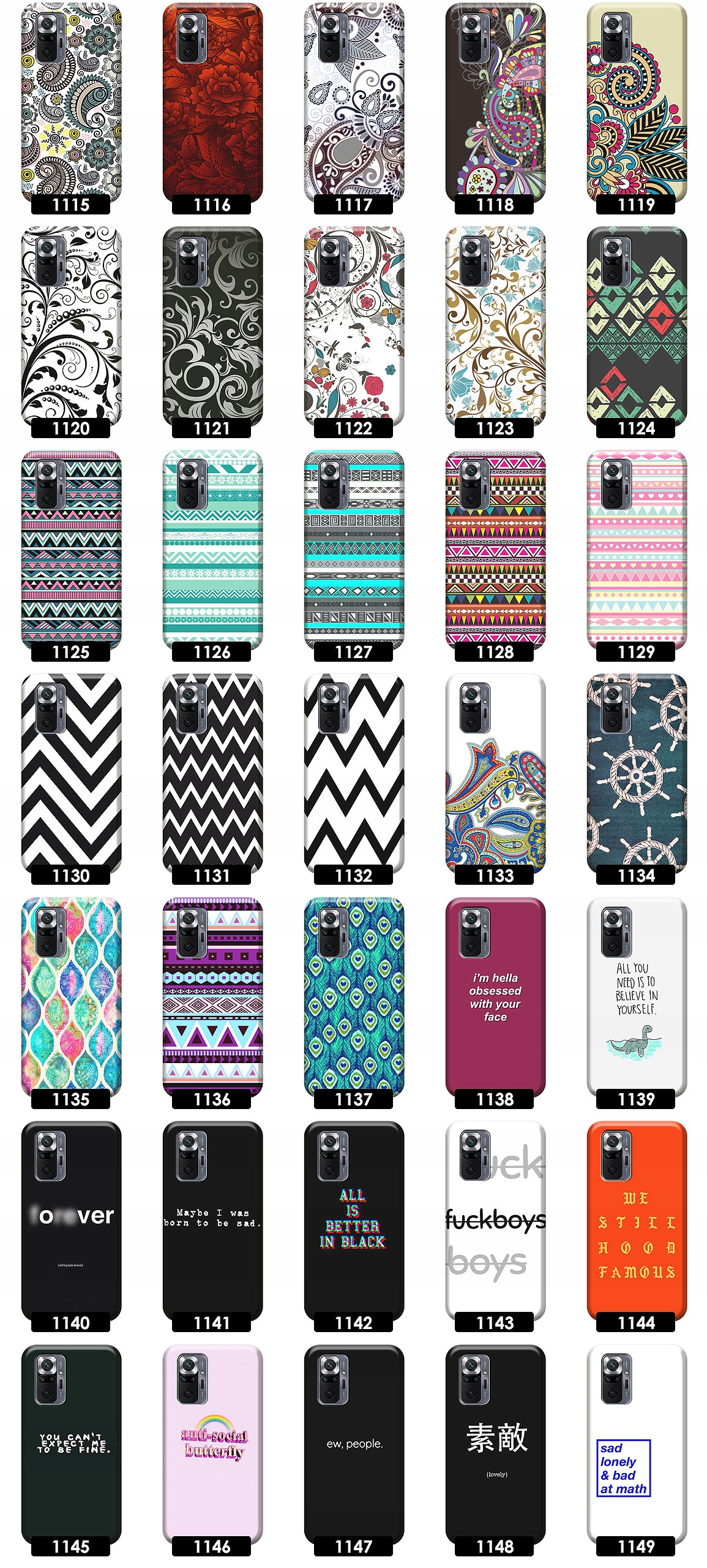 ETUI NAJŁADNIEJSZE DO REDMI NOTE 10 PRO WZORY Typ plecki