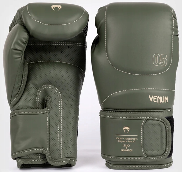 Venum Boxerské rukavice Impact Evo Khaki 12OZ