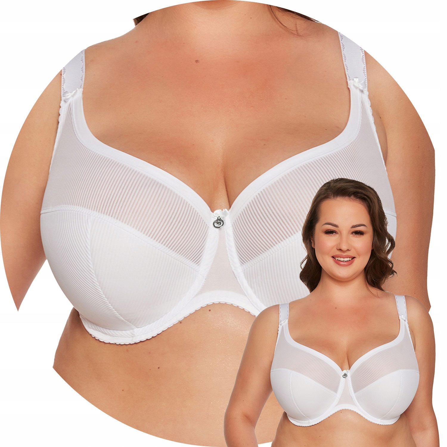 Gaia 1058M Sonia Maxi Polovyztužená podprsenka Semi Soft bílá 100H