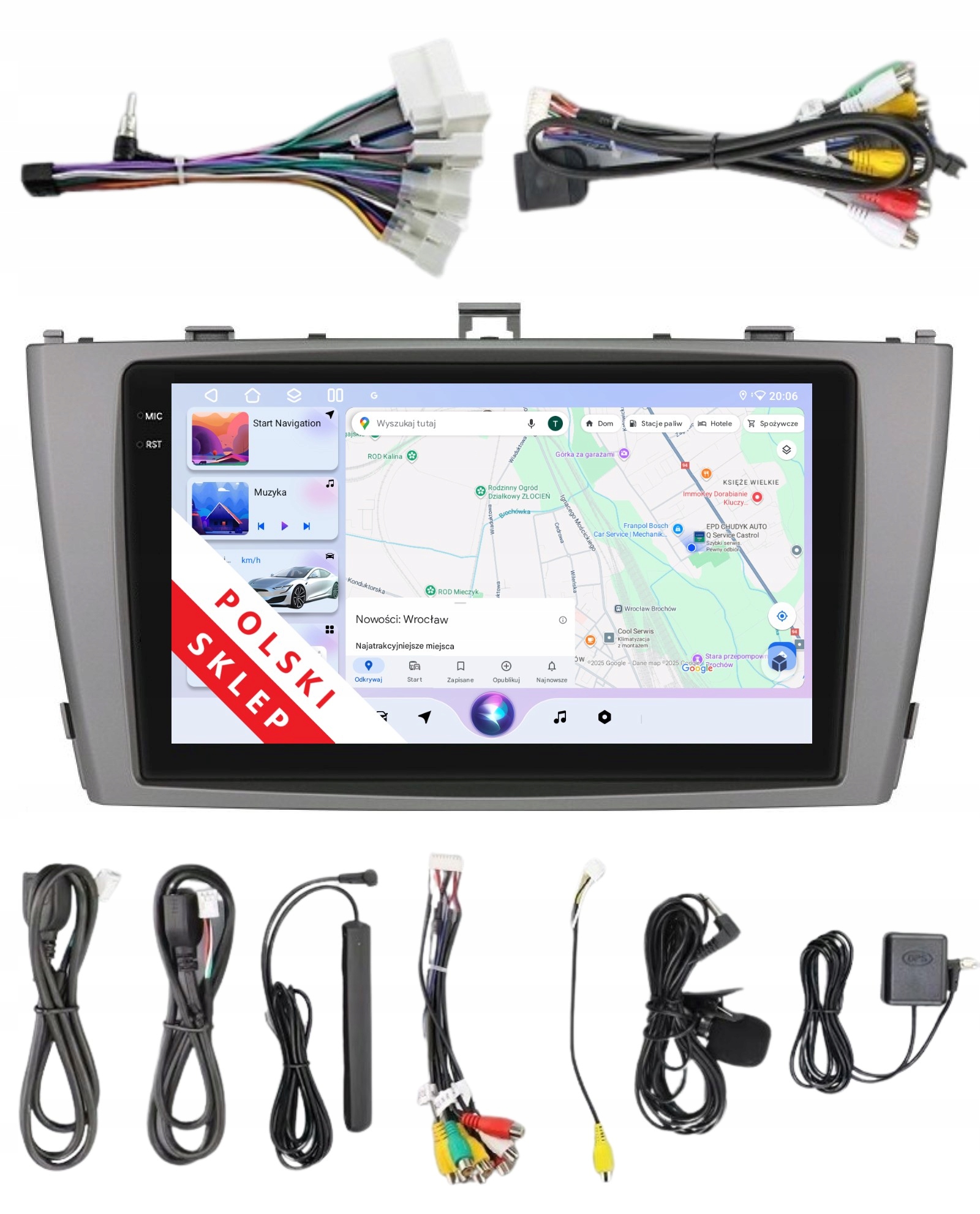 Navigace Rádio 2DIN Android Toyota Avensis T27 4/64 Gb Dsp Carplay Lte