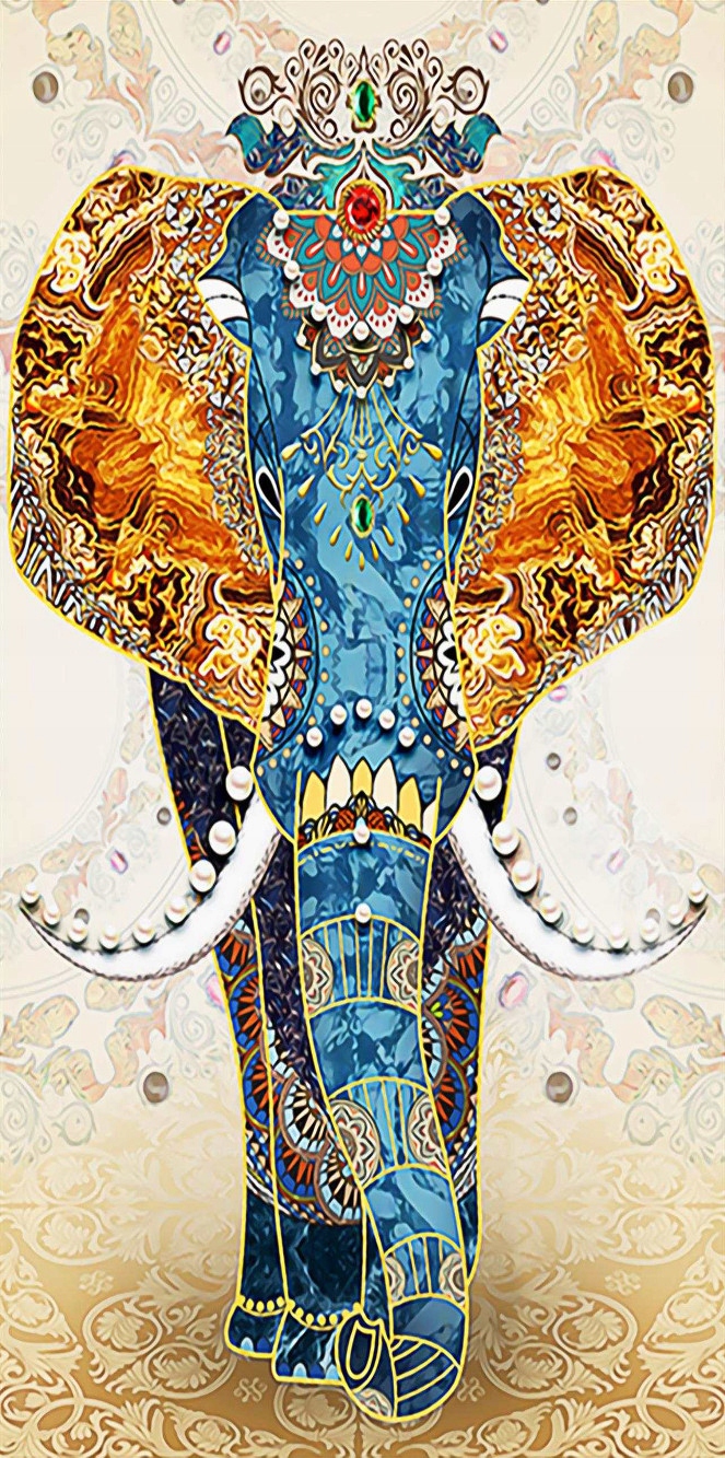 Diamantová Výšivka Diamond Painting Mozaika Báječný slon 45x85 cm 5D sada