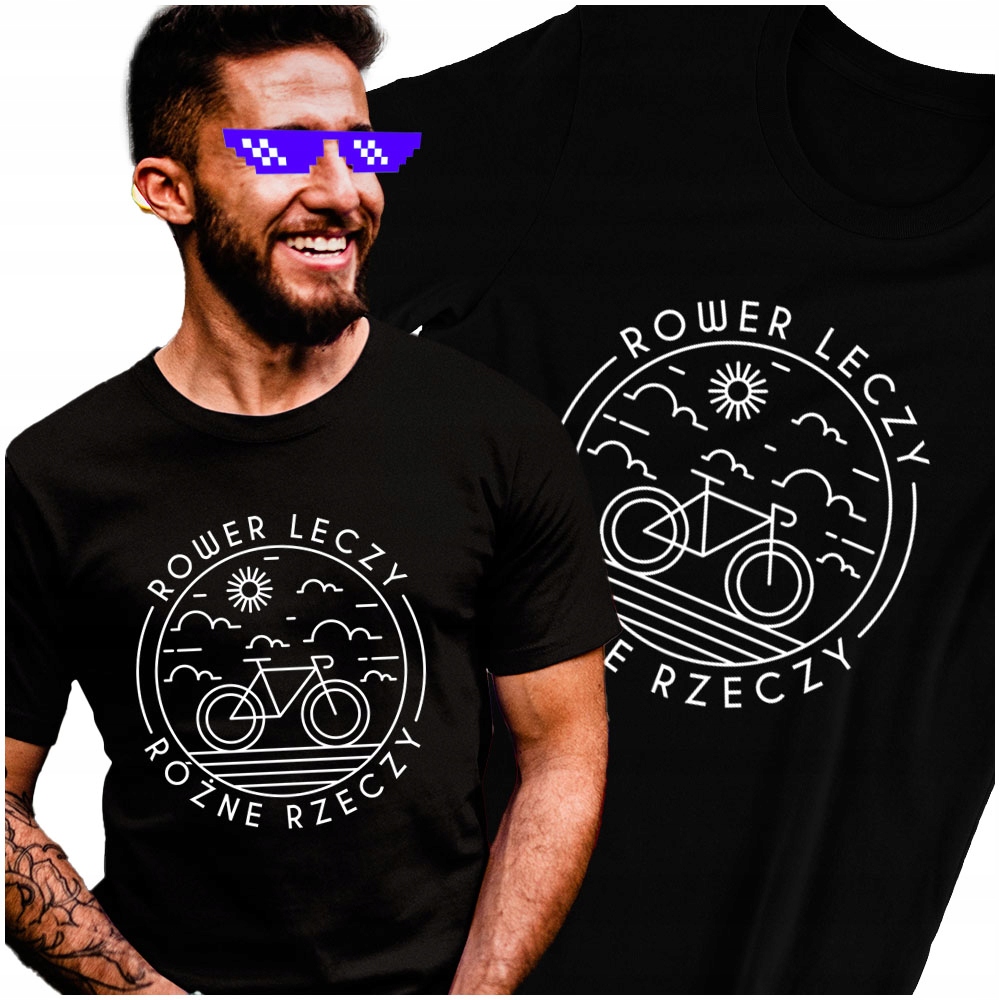 

Tshirt dla Rowerzysty Rower Leczy L