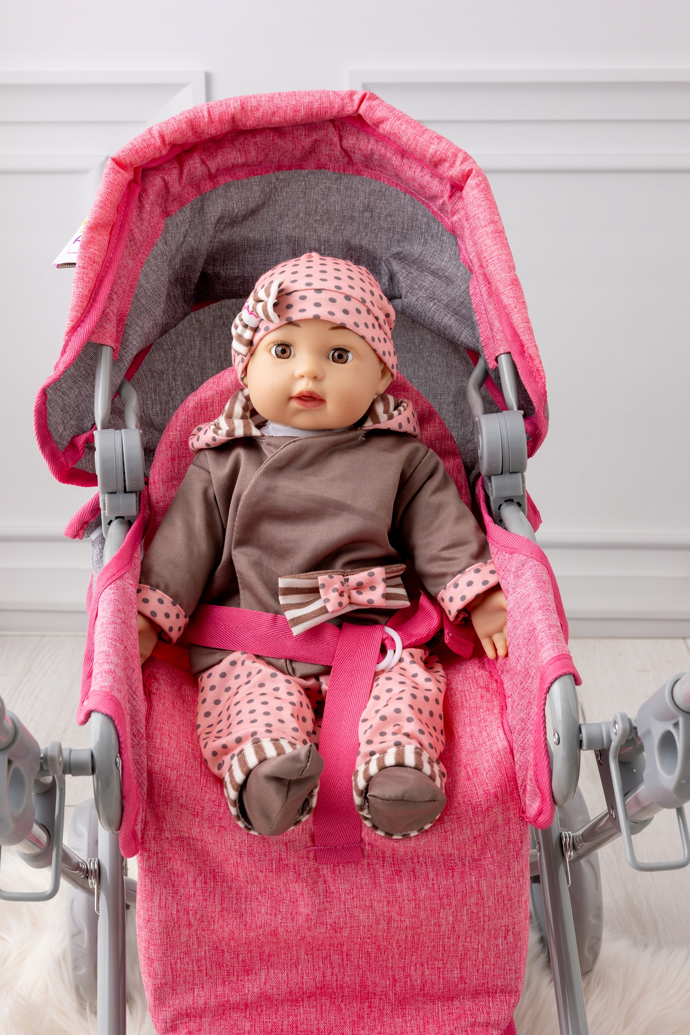 Lalka Bobas Niemowlak do wózka dla lalek Mówi Śpiewa po Polsku 40 cm DORIS Marka Doris