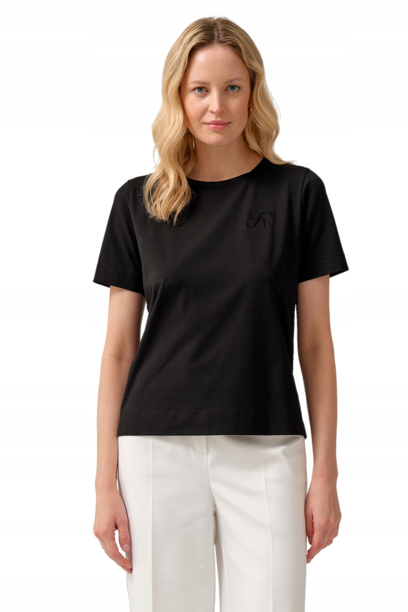 Černé Dámské Tričko Bavlněné S Krátkým Rukávem Basic Feria 42