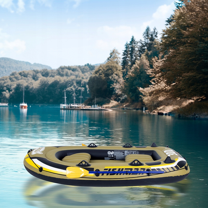 PONTON WĘDKARSKI DMUCHANY DO PŁYWANIA FISHMAN Z WIOSŁAMI 252X125 ZESTAW Marka inna