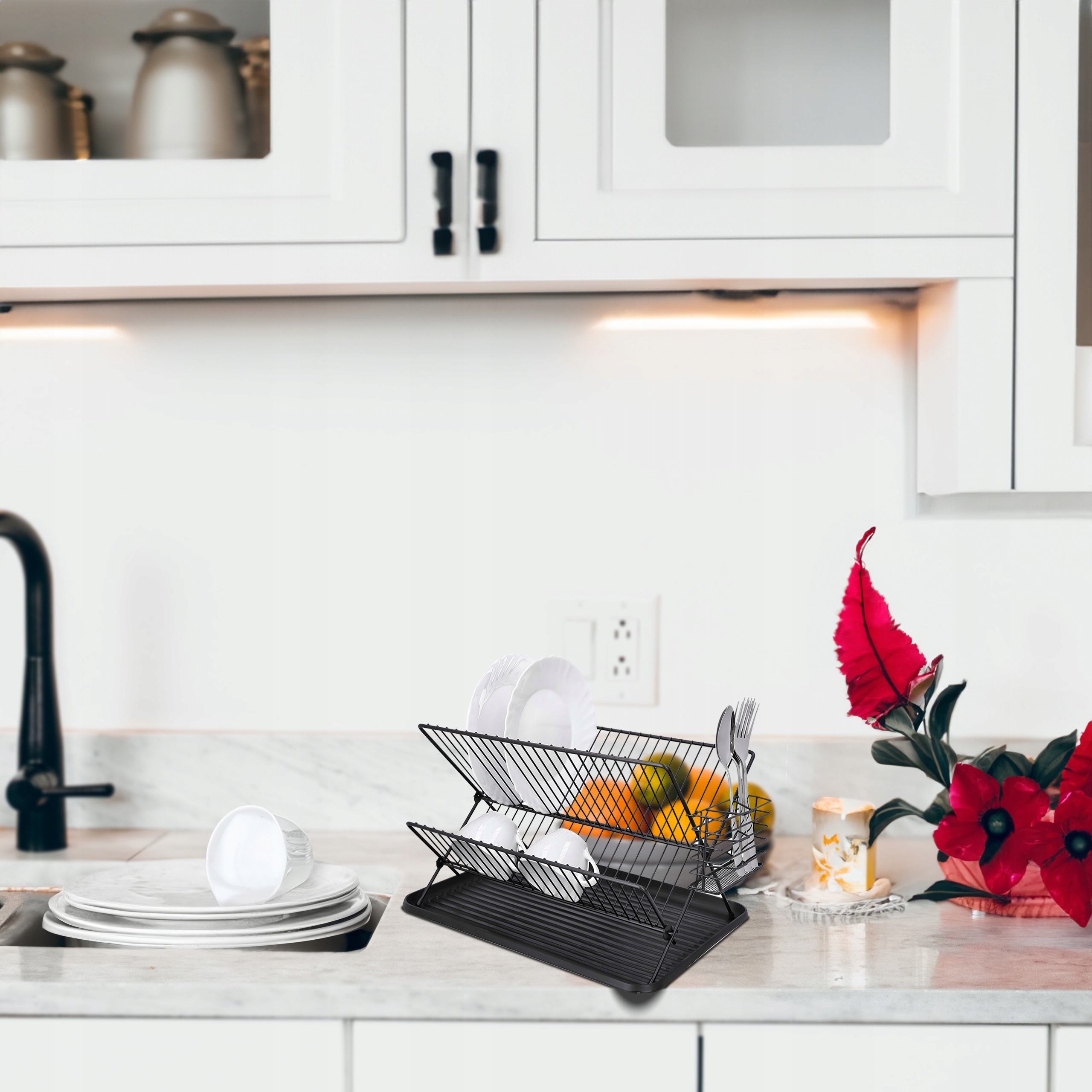 SUSZARKA DO NACZYŃ SKŁADANA OCIEKACZ STOJĄCA DUŻA Marka Retoo