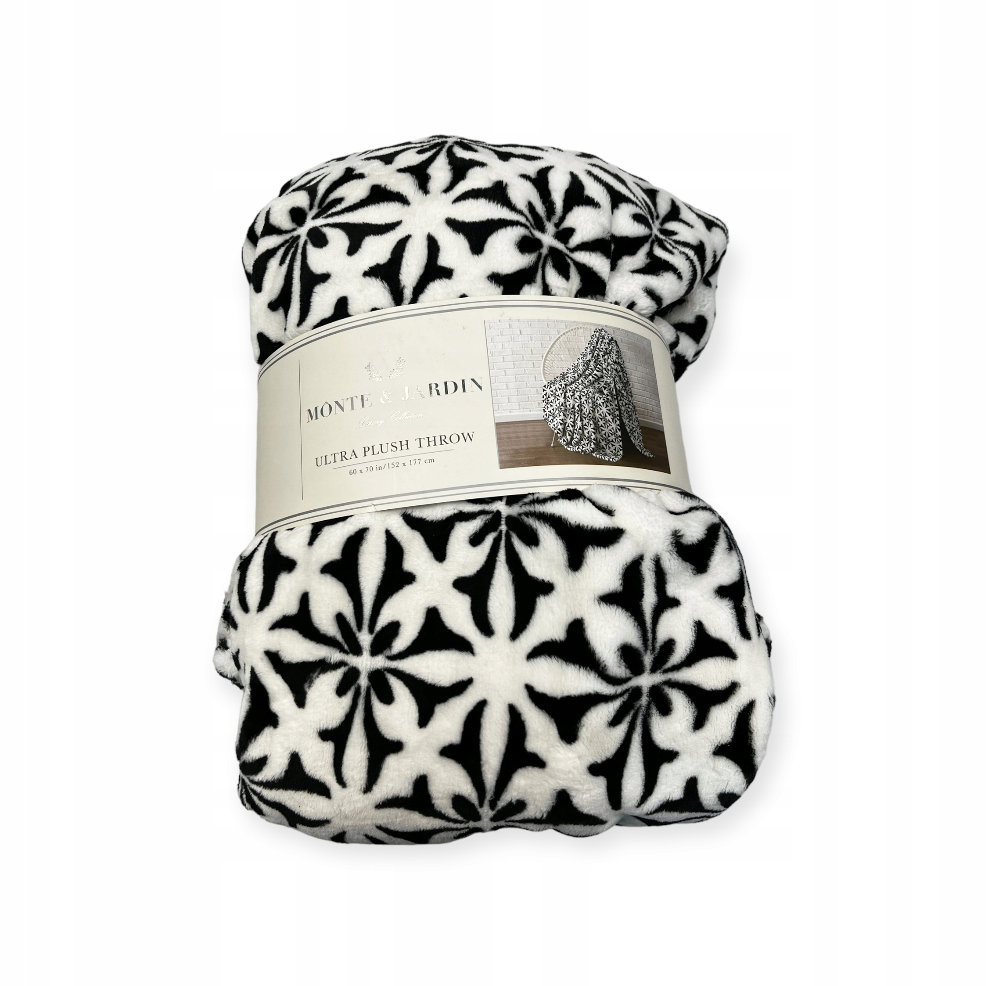 Měkká teplá bílá deka Monte & Jardin