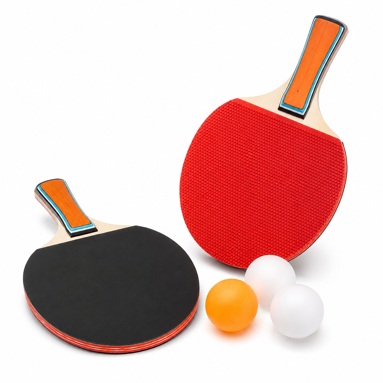Zestaw Do Tenisa Stołowego 2 x Rakietki 3 x Piłeczki Ping Pong