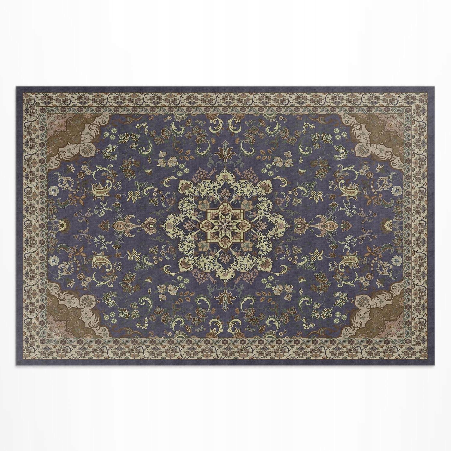 Vinylový koberec vodeodolný Uv Vintage s kvetinovým ornamentálnym vzorom 150 x 100 cm