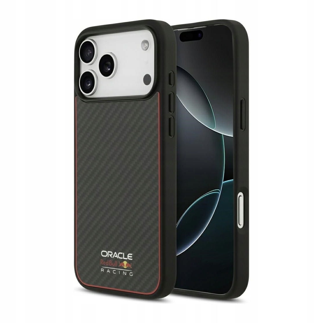 Pouzdro pro iPhone 17 Pro Max Red Bull Kevlar Logo Matt MagSafe černé