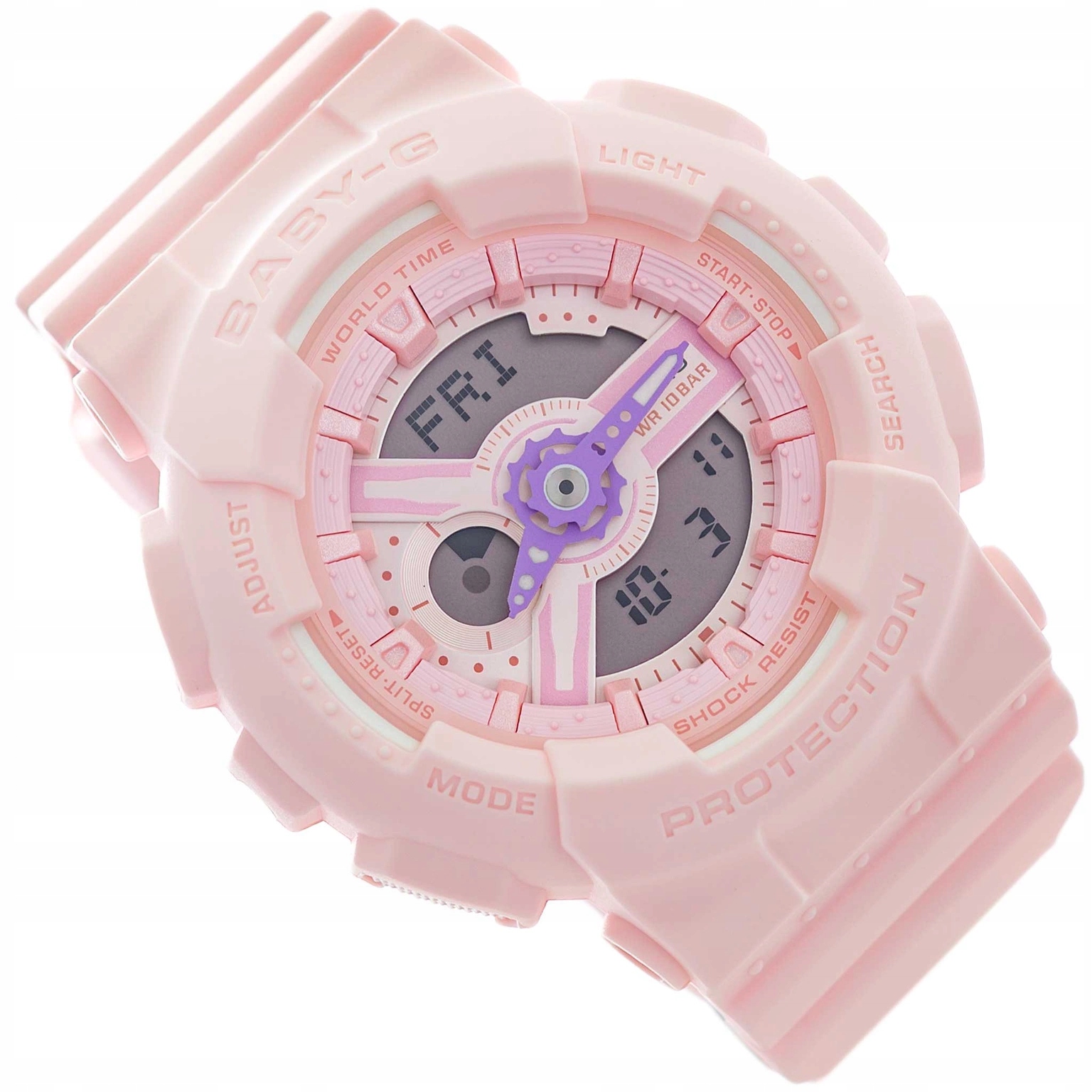 Dámské Hodinky Casio BA-110AH-4AER Baby-g Růžové S Sportovním Řemínkem 10 Barů