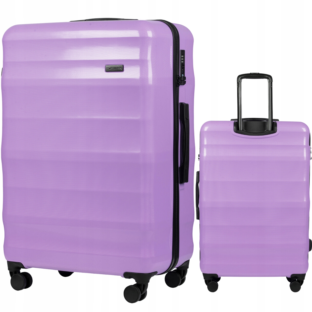 Kufr na 4 kolečka Wings Velký registrovaný kufr Policarbon Fialový