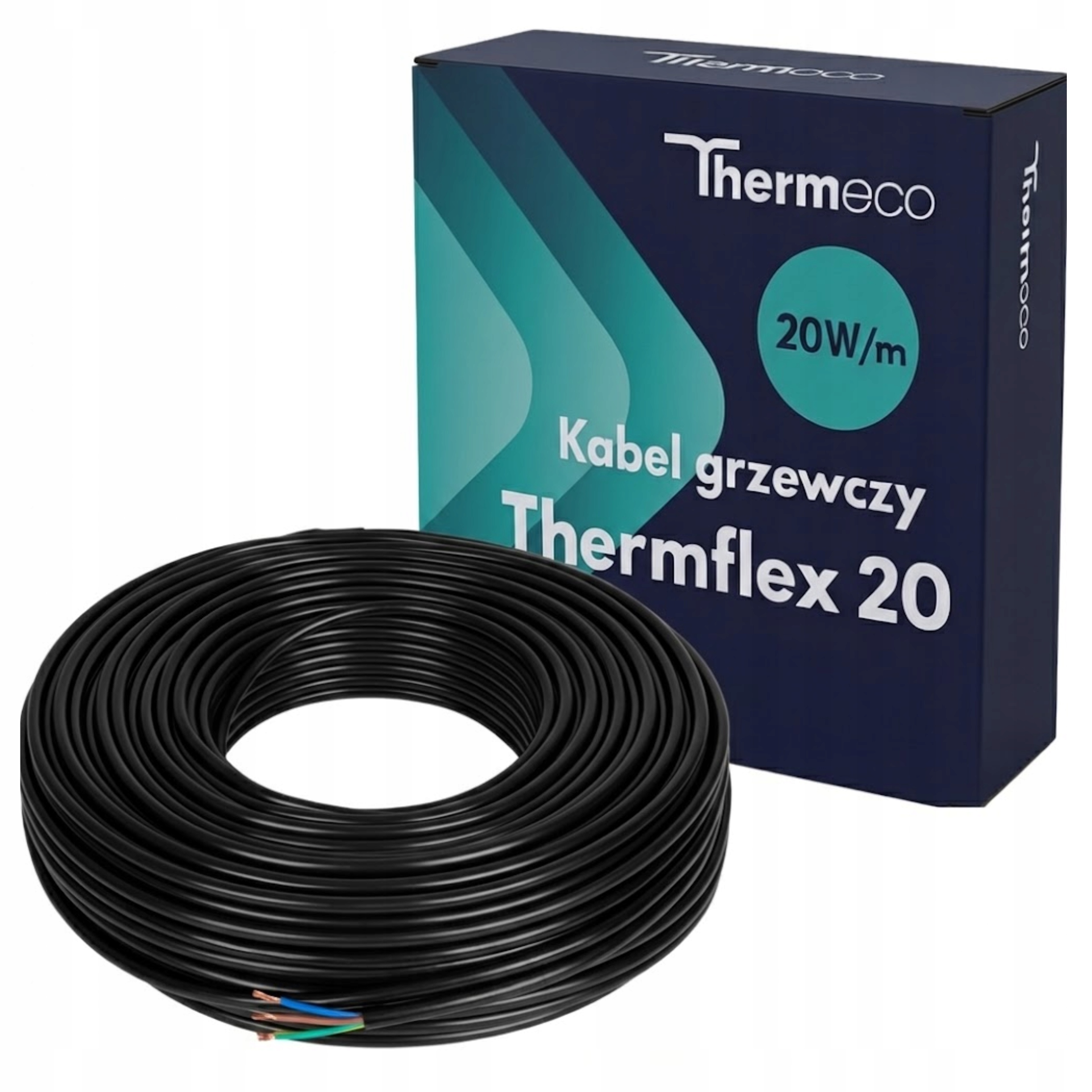 Kabel grzejny przewód grzewczy 1700W 85m moc 20W/mb Thermflex 20