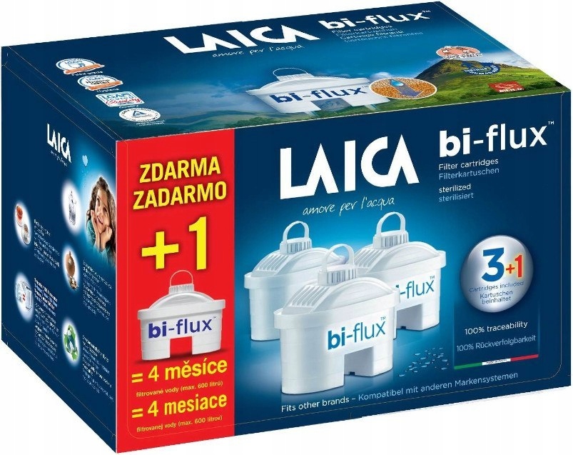 

Wkład filtrujący do wody Laica bi-flux F4S 4 szt.