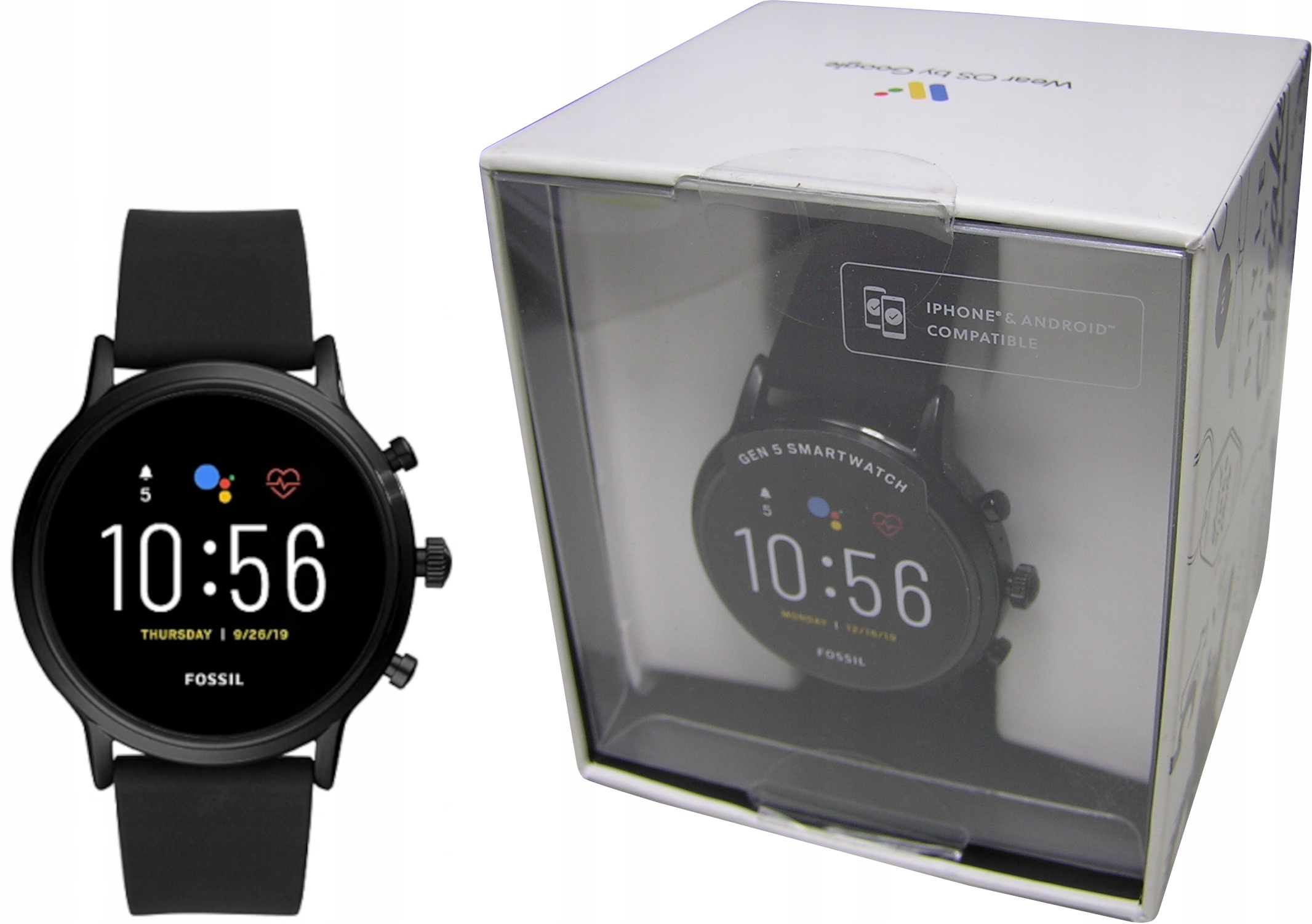 Smartwatch Fossil FTW4025 Gen 5 Carlyle Gps Nfc Black Czarny