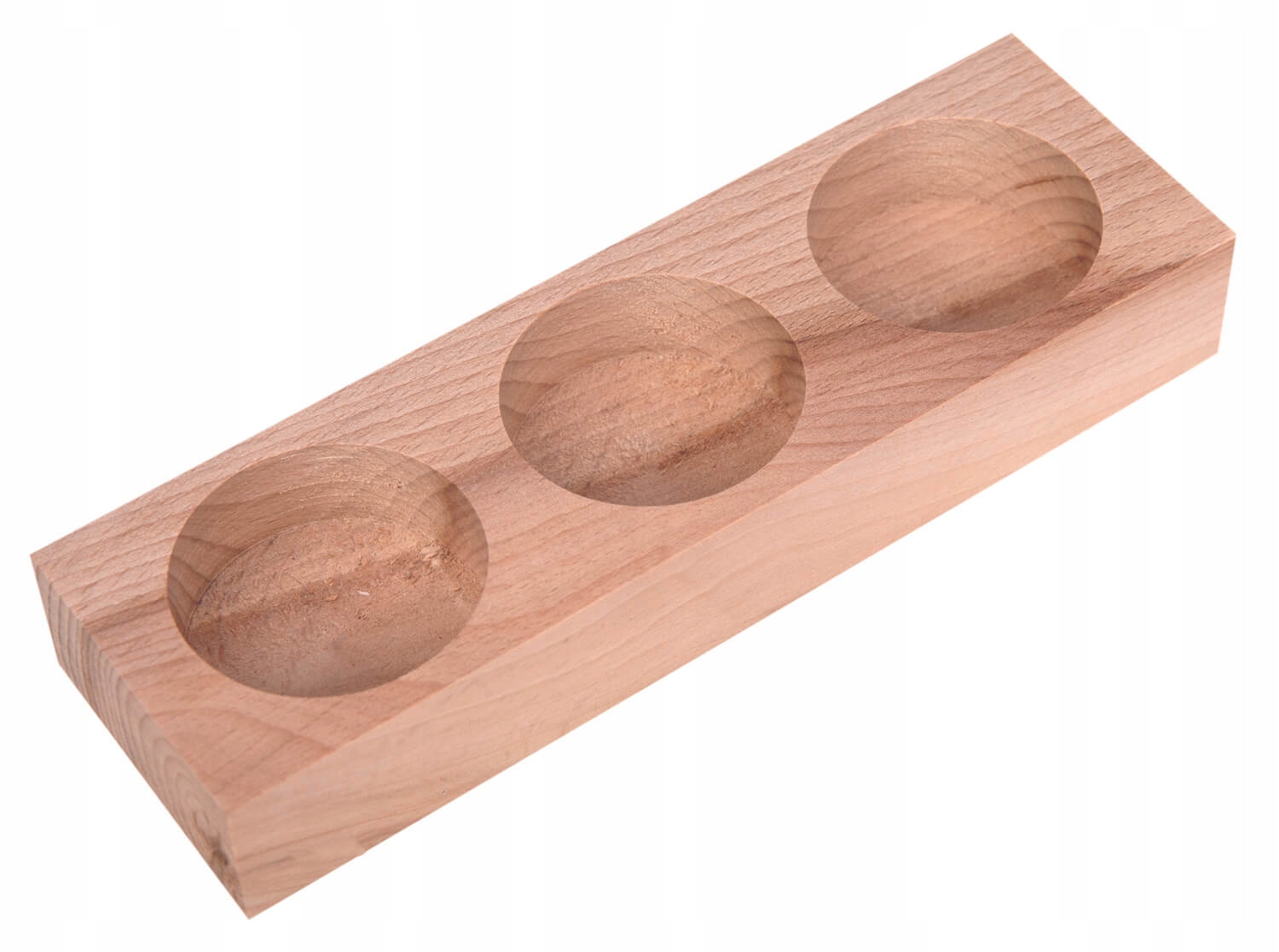 

Stojak Świecznik drewniany na 3 świeczki tealight