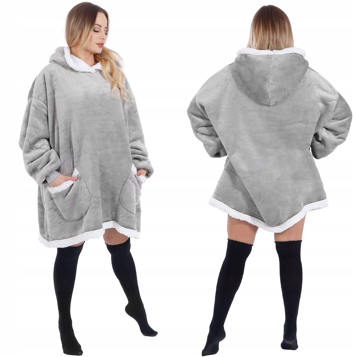 

Koc Bluza 2w1 Oversize Gruba XXL Futrzak Ciepła