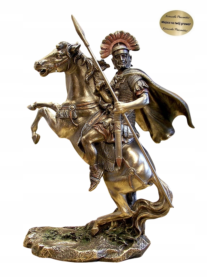 Figurka Rímskeho Centurionu Na Vyšplhanom Koni Ako Darček Pre Vojaka A Dôstojníka