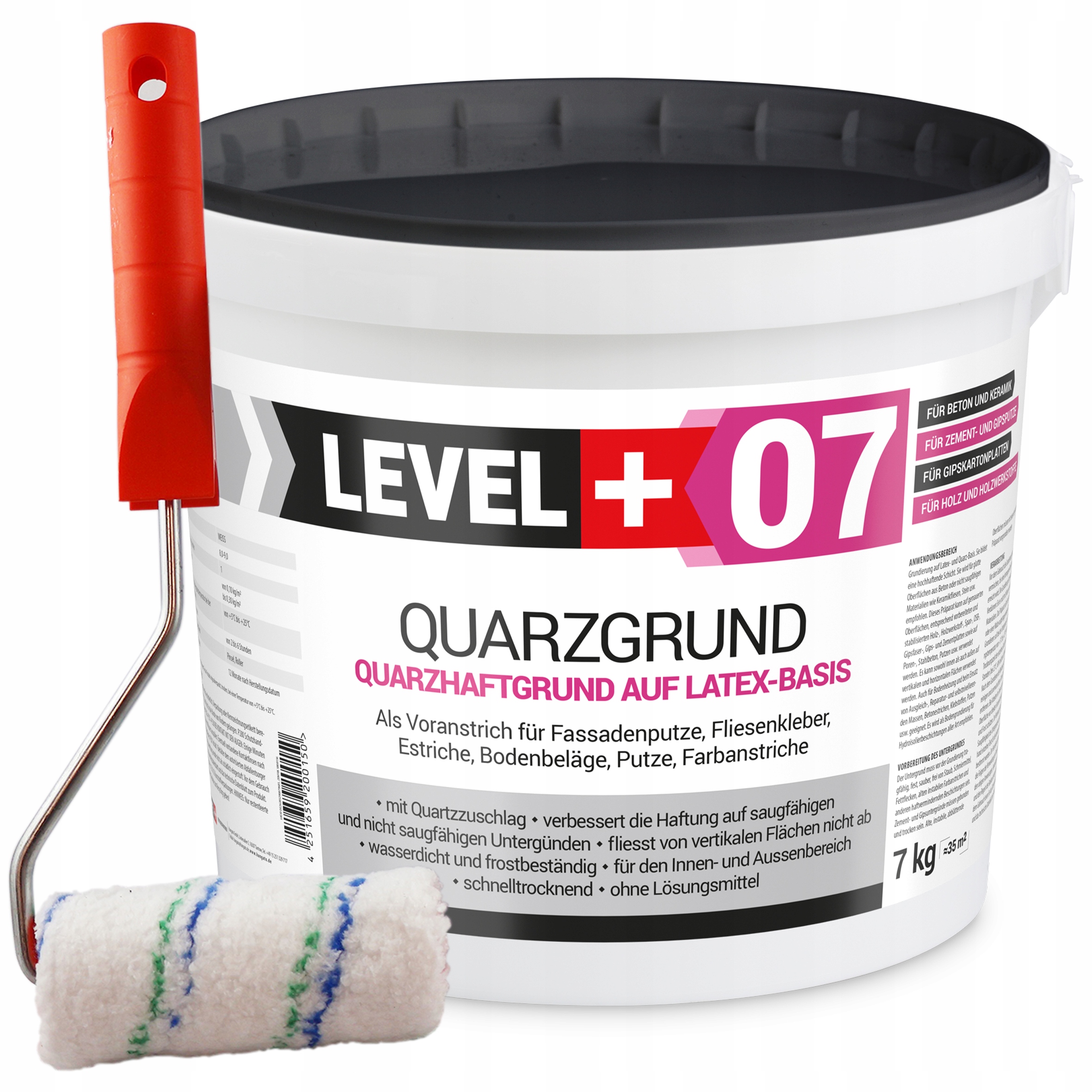 Grunt Szczepny 7kg Grunt Kwarcowy Wałek Malarski