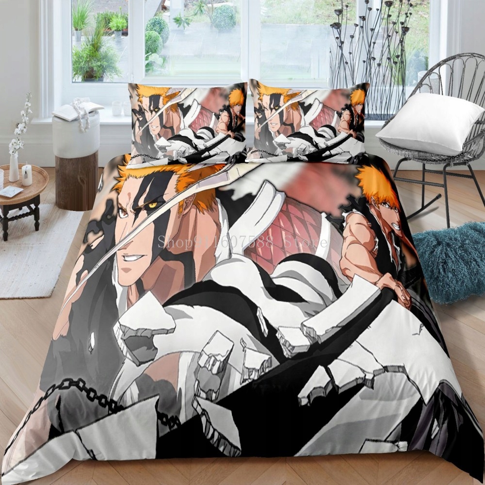 Bedding Set 3D Bleach Kurosaki Ichigo Anime Duvet (FWEFWE) • Cena