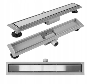 Rea lineárny odtok Neox brúsená oceľ reverzibilný 2v1 60cm G2501