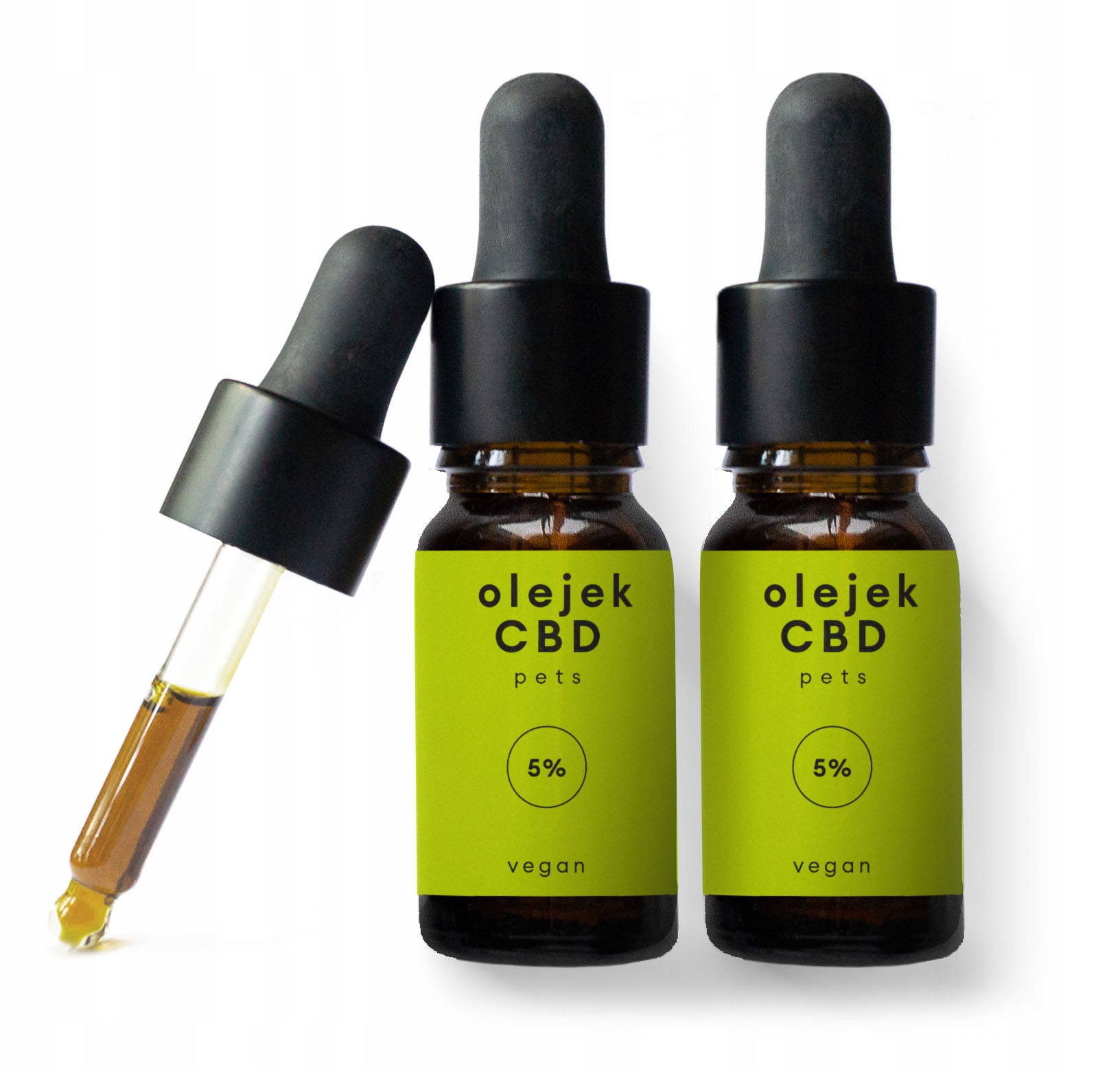 Levně Cbd olej 5% pro zvířata Vegan 2 x 10 ml Full Spectrum Kočičí konopný pes