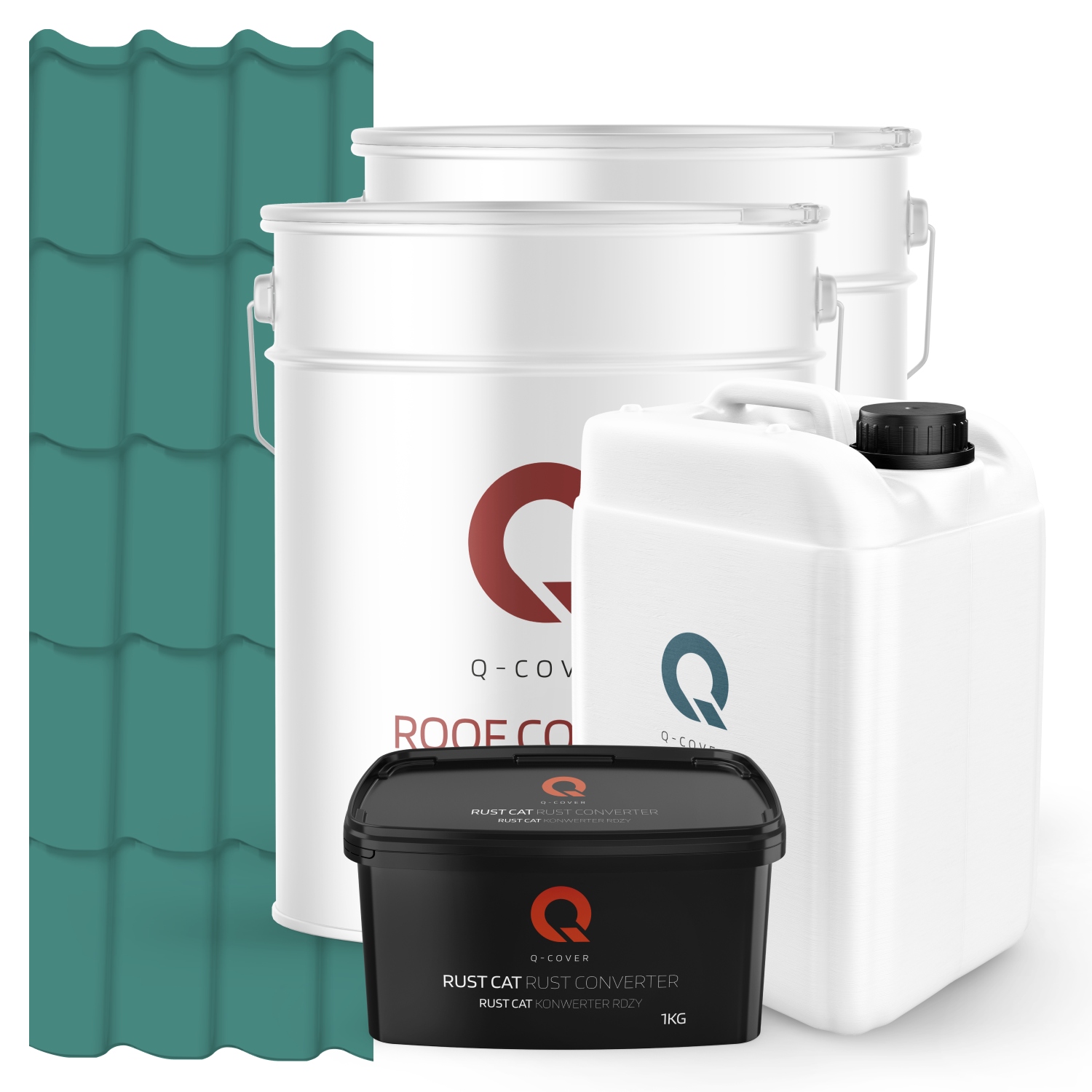 Farba Na Kovovú Strechu Set Tyrkysová Ral 6033 74 m2 Polomatná