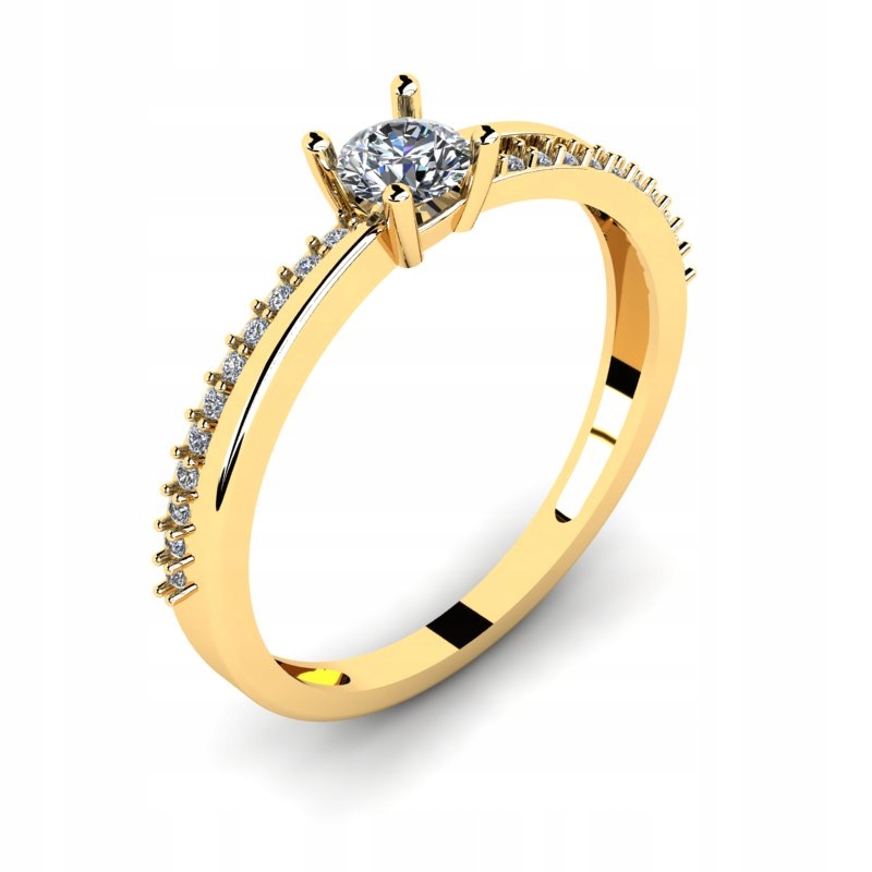 

Pierścionek Złoty Z Brylantami Na Zaręczyny 0,47CT