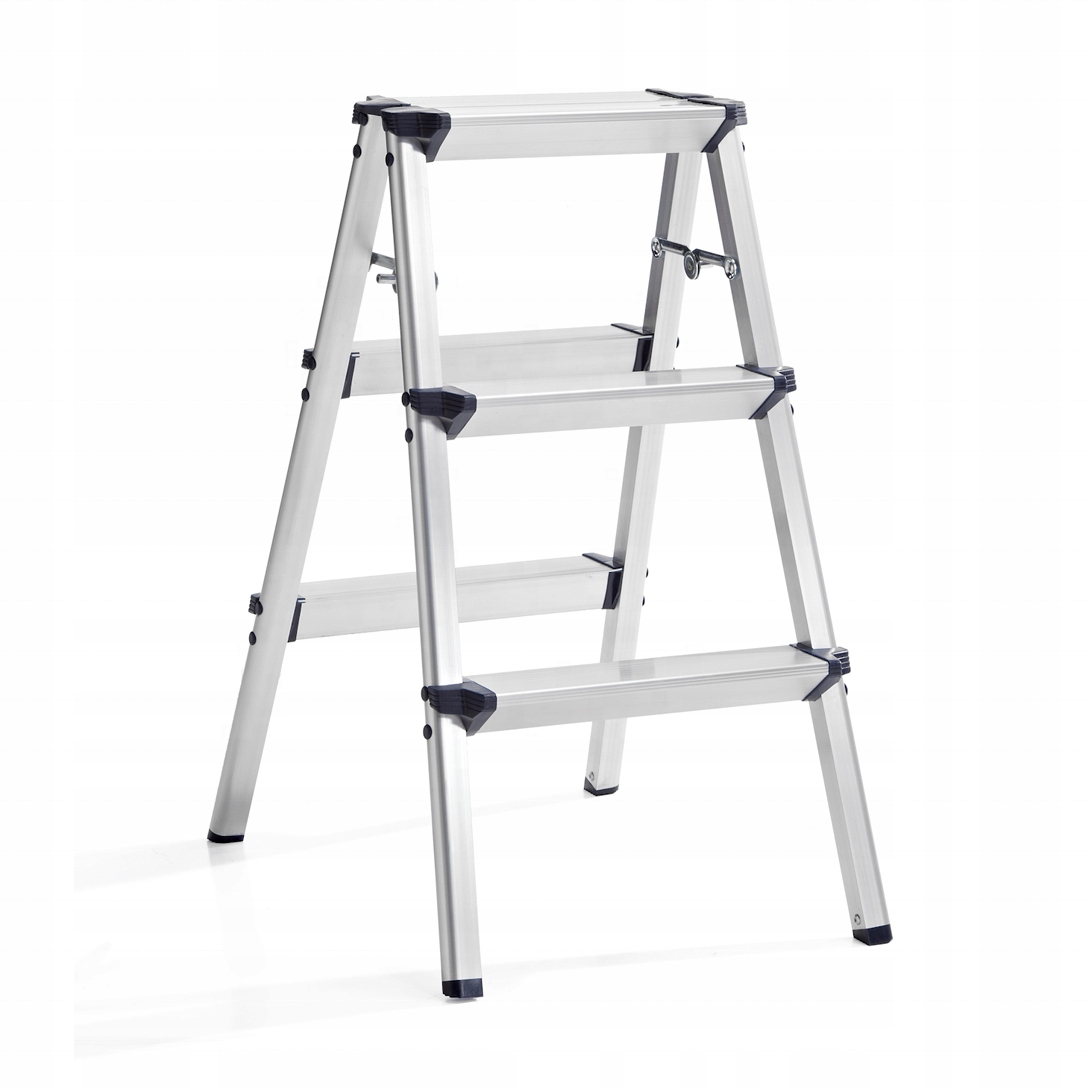 Žebřík 3-stupňový, oboustranný, domácí, lehký, 60 cm, 150 kg